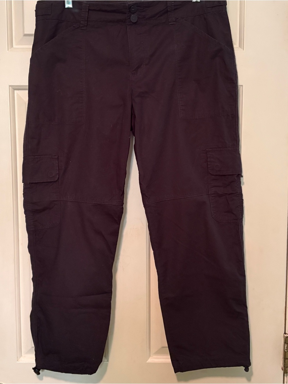 Anthropologie Sanctuary Brand Black Cropped Cargo Pants with Side Pockets